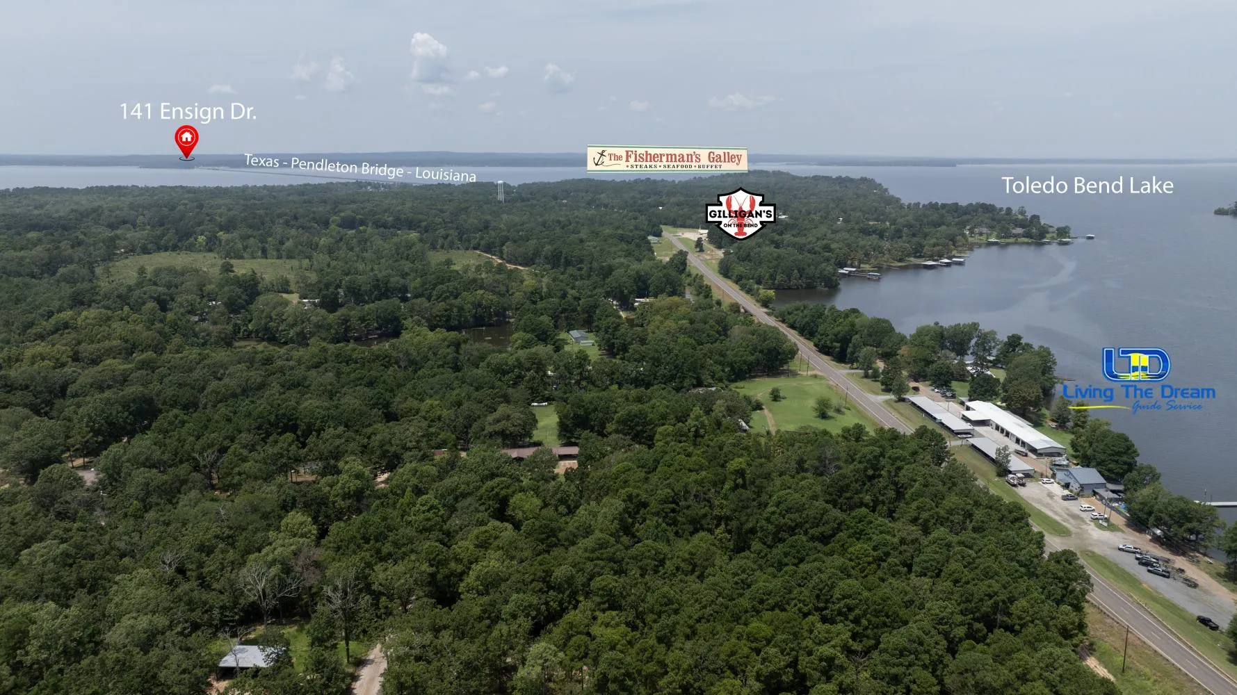 Aerial view that shows things to do nearby.
