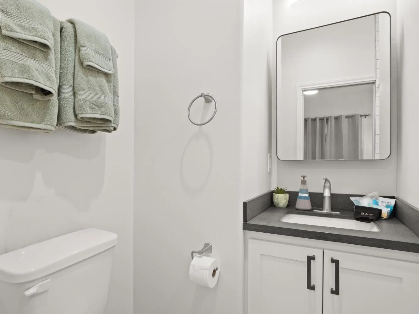 Bathroom 2 is full sized and private to bedroom 2.