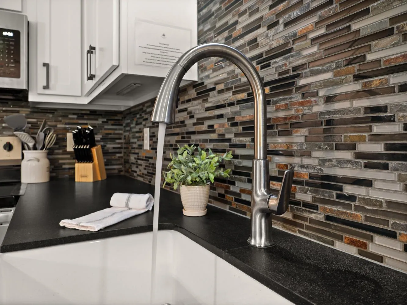 We got electricity, indoor bathrooms, and fresh running water!