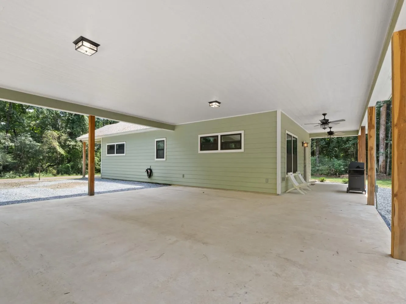 Charge your boat batteries in our two-car carport.