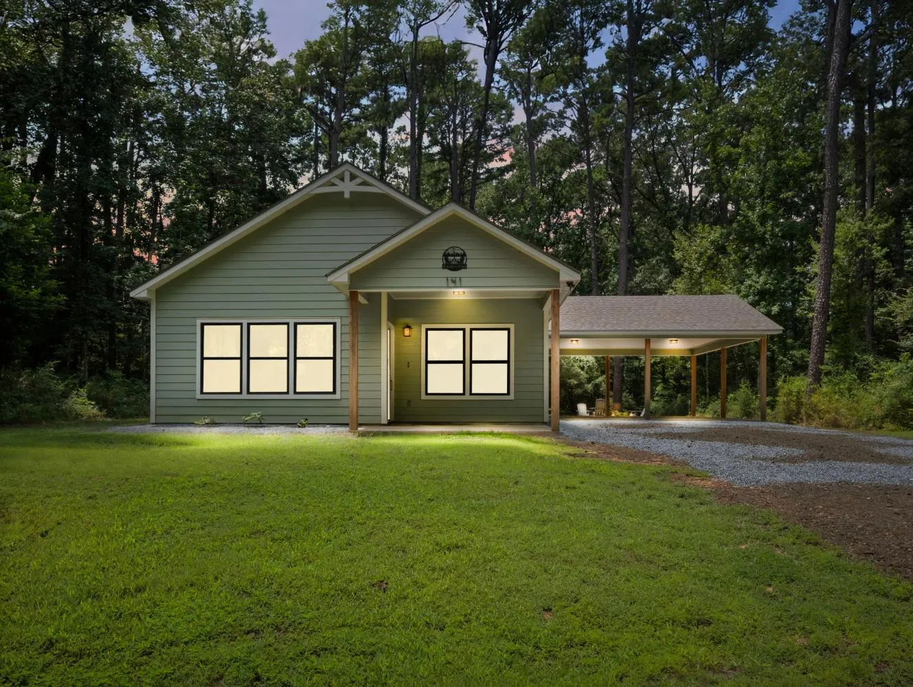 This is Peaceful Pines Bungalow. 2BR/2.5BA. Sleeps 6.